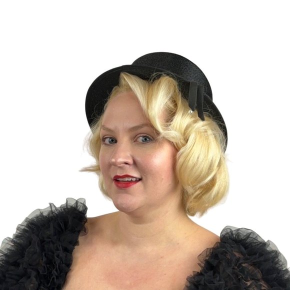 Vintage Top Hat Women\'s Black Straw main image 4